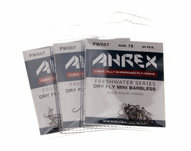 Ahrex Fw507 Dry Fly Mini Hook Barbless #20 Trout Fly Tying Hooks